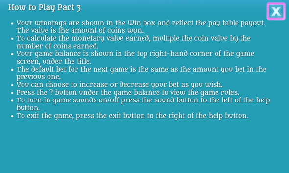 Payout Table Payout Table